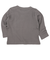 [ベビー]いつものＴシャツ　長袖　ワッフル素材　チャコールグレー