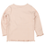 [ベビー]いつものＴシャツ　長袖　テレコ素材　ピンク