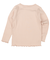 [キッズ]いつものＴシャツ　長袖　テレコ素材　ピンク