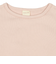 [キッズ]いつものＴシャツ　長袖　テレコ素材　ピンク