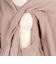 [授乳口付き]長袖ギャザーワンピース　ピンク