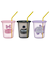[320ml]ストロー付タンブラー3個 マイメロディクロミ