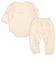 [ベビー]はじめての　長袖パジャマ　ロンパース　キルト　くま　ベージュ