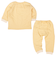 [ベビー]長袖　パジャマ　脇スナップ付　キルト　くま　イエロー