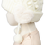 [48～54cm]ニット帽　ハートモチーフ オフホワイト