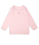 [キッズ]ふわふわコットン　長袖　丸首シャツ　2枚組　リボン　ピンク