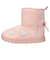 [14.0～18.0cm]キラキラ刺繍ムートン風ブーツ ピンク