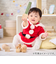 [ベビー]サンタカバーオールスカート フードタイプ レッド