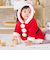 [ベビー]サンタカバーオールスカート フードタイプ レッド