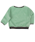 [ベビー]長袖　トレーナー　ワンポイント刺しゅう　グリーン