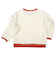 [キッズ]長袖　トレーナー　ワンポイント刺しゅう　アイボリー