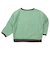 [キッズ]長袖　トレーナー　ワンポイント刺しゅう　グリーン