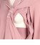 [両脇授乳口付]ママとお腹の赤ちゃんにやさしい長袖パジャマ　無地　ピンク