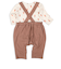 オーバーオール＋Tシャツセット　アニマル　ブラウン