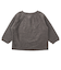 [ベビー]長袖　トレーナー　アップリケ刺しゅう　チャコールグレー