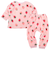 [ベビー]長袖　パジャマ　フリース　いちご ピンク
