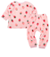 [ベビー]長袖　パジャマ　フリース　いちご ピンク
