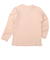 [ベビー]いつものTシャツ　長袖　テレコ素材　ピンク