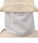 [48～52cm]ハット　耳付き　チェック　アイボリー