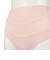 ショーツ産後　お腹をやさしく押さえる　ピンク