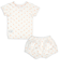 [ベビー]セットアップインナー　半袖　花ドット　オフホワイト
