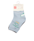 [ベビー]クルーソックス3足組　恐竜　サックス