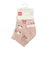 [ベビー]ショートソックス3足組　お花 ピンク