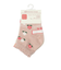 [ベビー]ショートソックス3足組　お花 ピンク