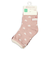 [キッズ]クルーソックス3足組　ハートリボン ピンク