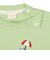 [ベビー]半袖Tシャツ　部分刺しゅう　グリーン