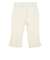 [キッズ]7分丈パンツ　花モチーフ　ジャガード　オフホワイト