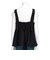 半袖トップス付きドット柄キャミチュニック　ブラック