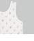 [キッズ]前後着られるメッシュ　タンクトップ　2枚組　花　アイボリー