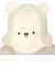 [44・46cm]チューリップハット　日よけ付き　洗える夏素材　くま　アイボリー