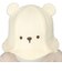 [44・46cm]チューリップハット　日よけ付き　洗える夏素材　くま　アイボリー