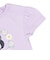 [ベビー]半袖Tシャツ　花レース　ミニー　パープル