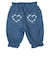 [ベビー]7分丈パンツ ポケット刺しゅう　ネイビー