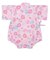 [ベビー]甚平(じんべい)ロンパス さくら柄 ピンク