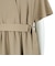 [授乳仕様]半袖ベルト付き汗染み防止ワンピース　ベージュ