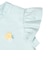 [ベビー]袖フリルTシャツ　刺しゅう グリーン
