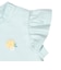 [ベビー]袖フリルTシャツ　刺しゅう グリーン
