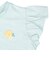 [キッズ]袖フリルTシャツ　刺しゅう グリーン