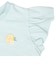[キッズ]袖フリルTシャツ　刺しゅう グリーン