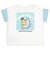[ベビー]半袖Tシャツ　バックプリント　サックス