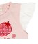 [ベビー]半袖Tシャツ　袖レース　ピンク