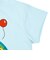 [ベビー]半袖Tシャツ　レインボー　機能性　スヌーピー　サックス