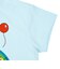 [ベビー]半袖Tシャツ　レインボー　機能性　スヌーピー　サックス