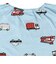 [ベビー]長袖　Tシャツ　総柄　サックス