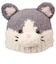 [40～48]ニット帽　アニマルモコモコ　かぞく　ねこ
