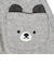 [ベビー]7分丈パンツ　アニマルポケット　グレー